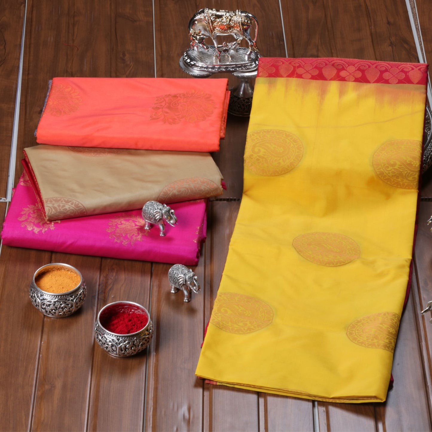 Kanchipuram Soft Yellow Silk Saree | KA10242