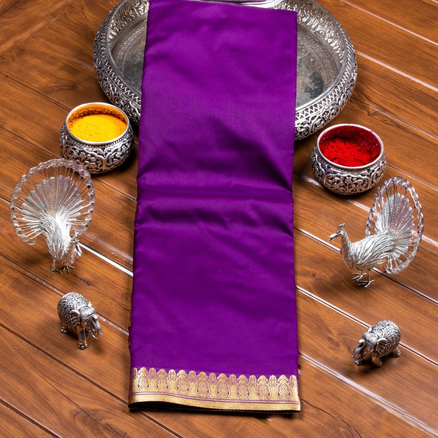 Kanchipuram Banarasi Fandago Pink Silk Saree | KA10079