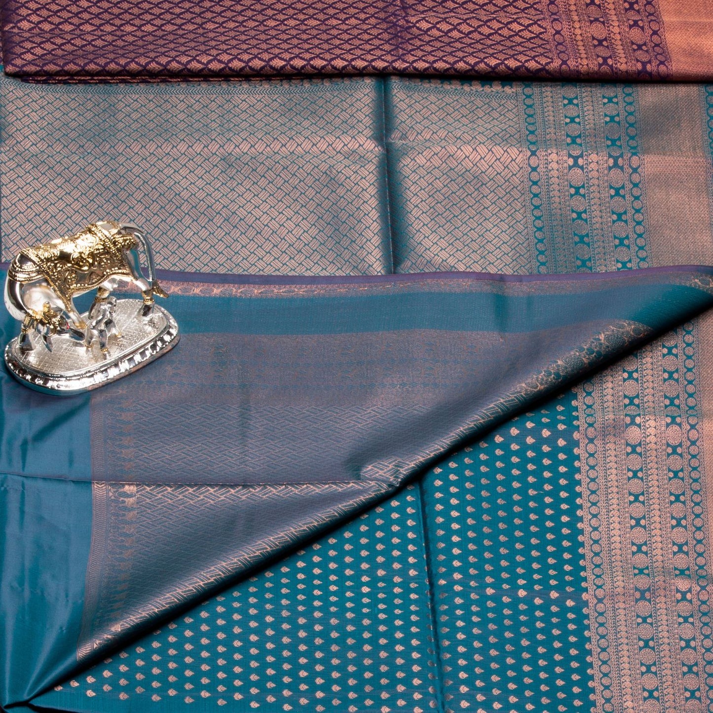 1000 Butta Deep Purple Silk Saree | KA10076