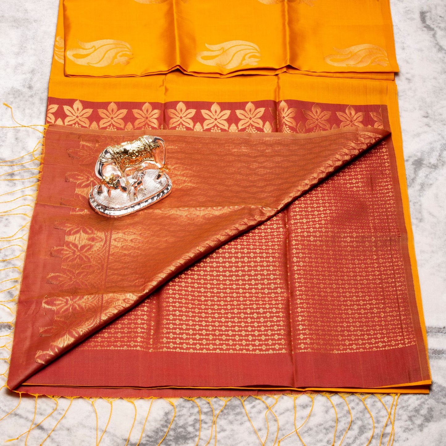 Kanchipuram Thread Haladhi Silk Saree | KA10030