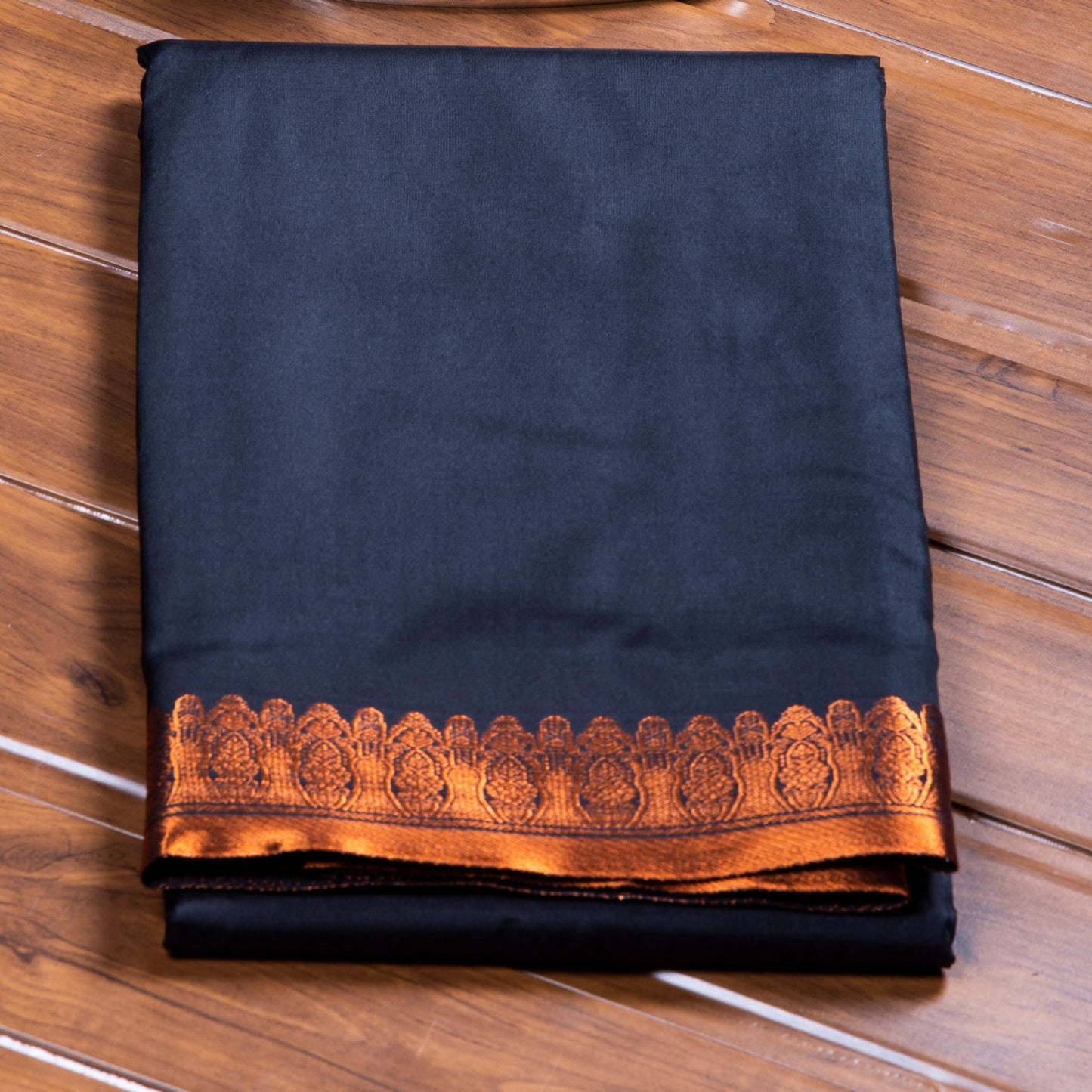 Kanchipuram Banarasi Lite Black Silk Saree | KA10081