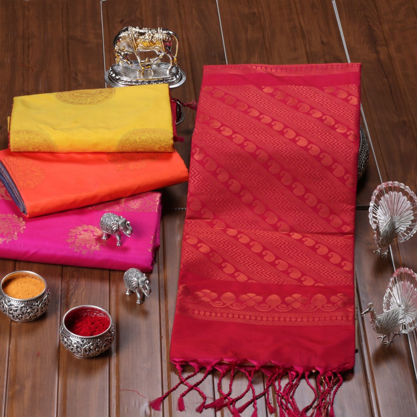 Kanchipuram Soft Cream Silk Saree | KA10243