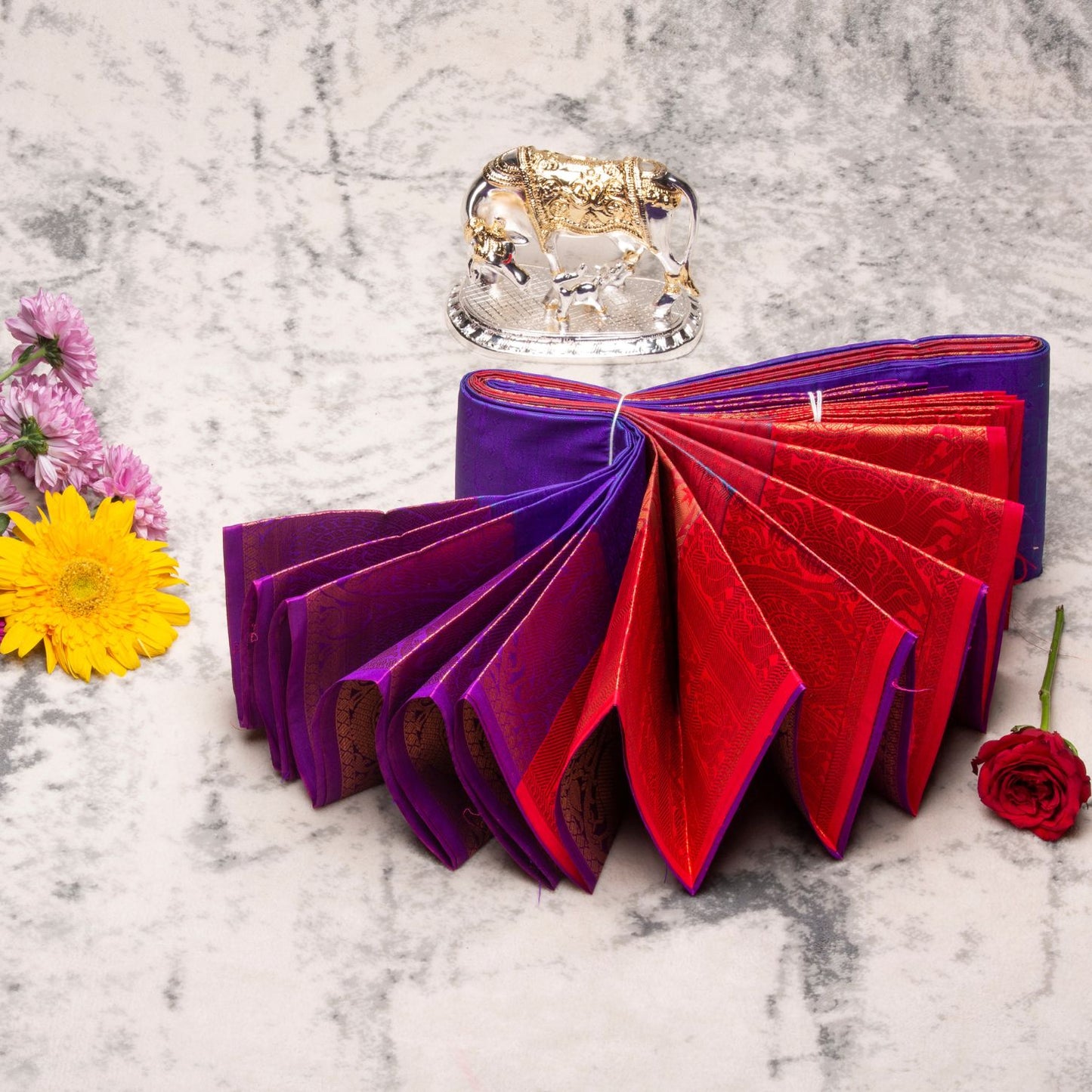 Kanchipuram Soft Dark Indigo Silk Saree | KA10006