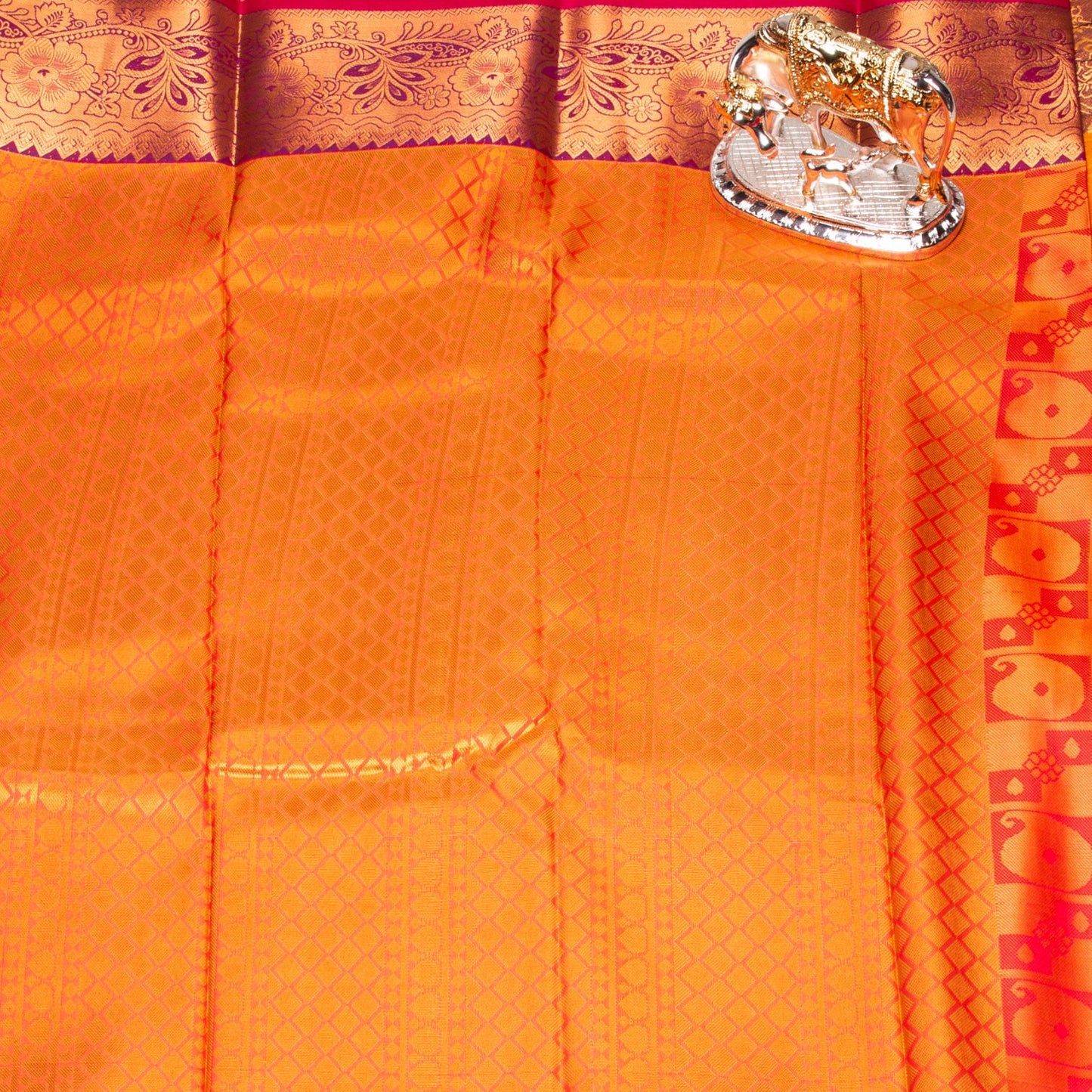 Kanchipuram Tissue Haladhi Silk Saree | KA10192
