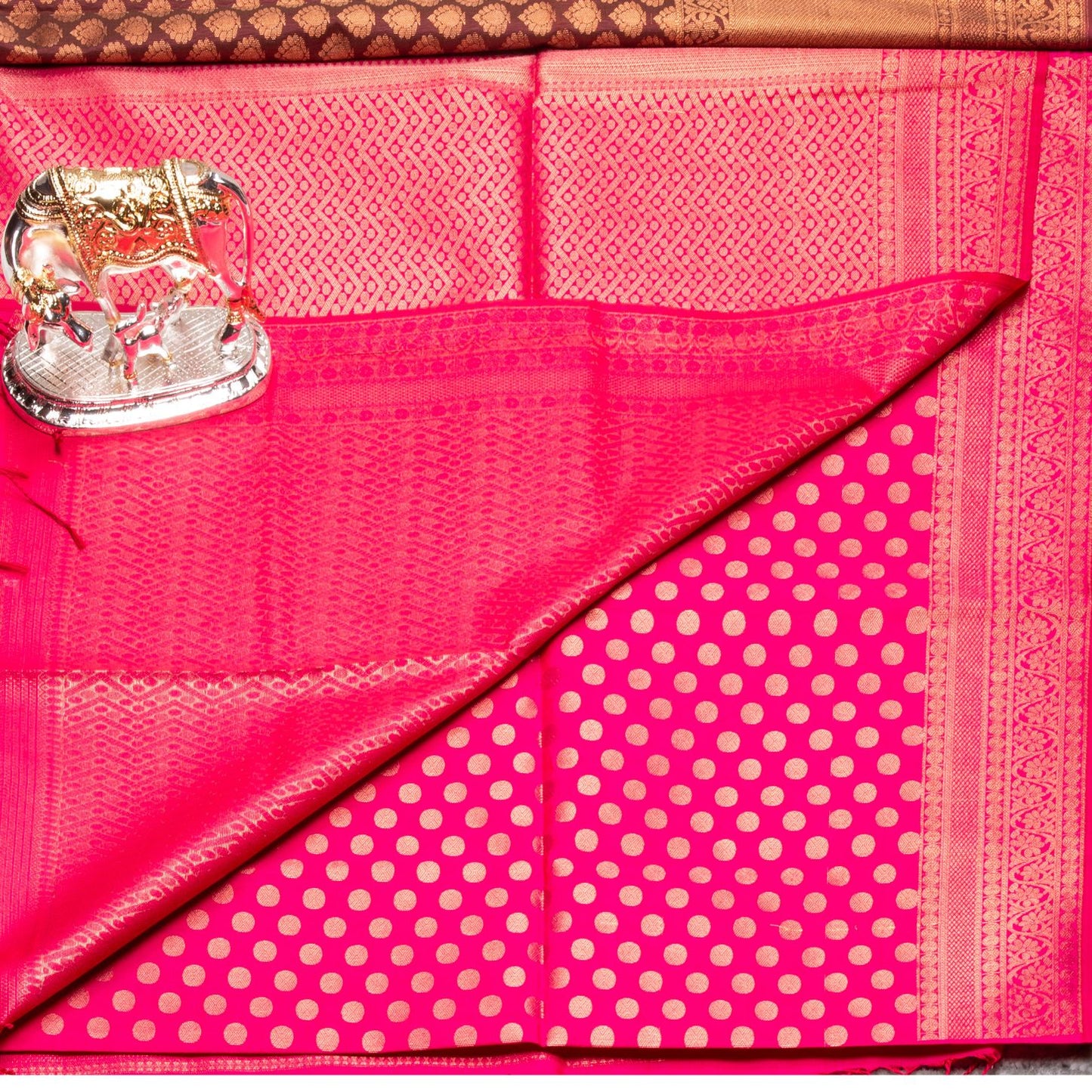 1000 Butta French Pink Silk Saree | KA10069
