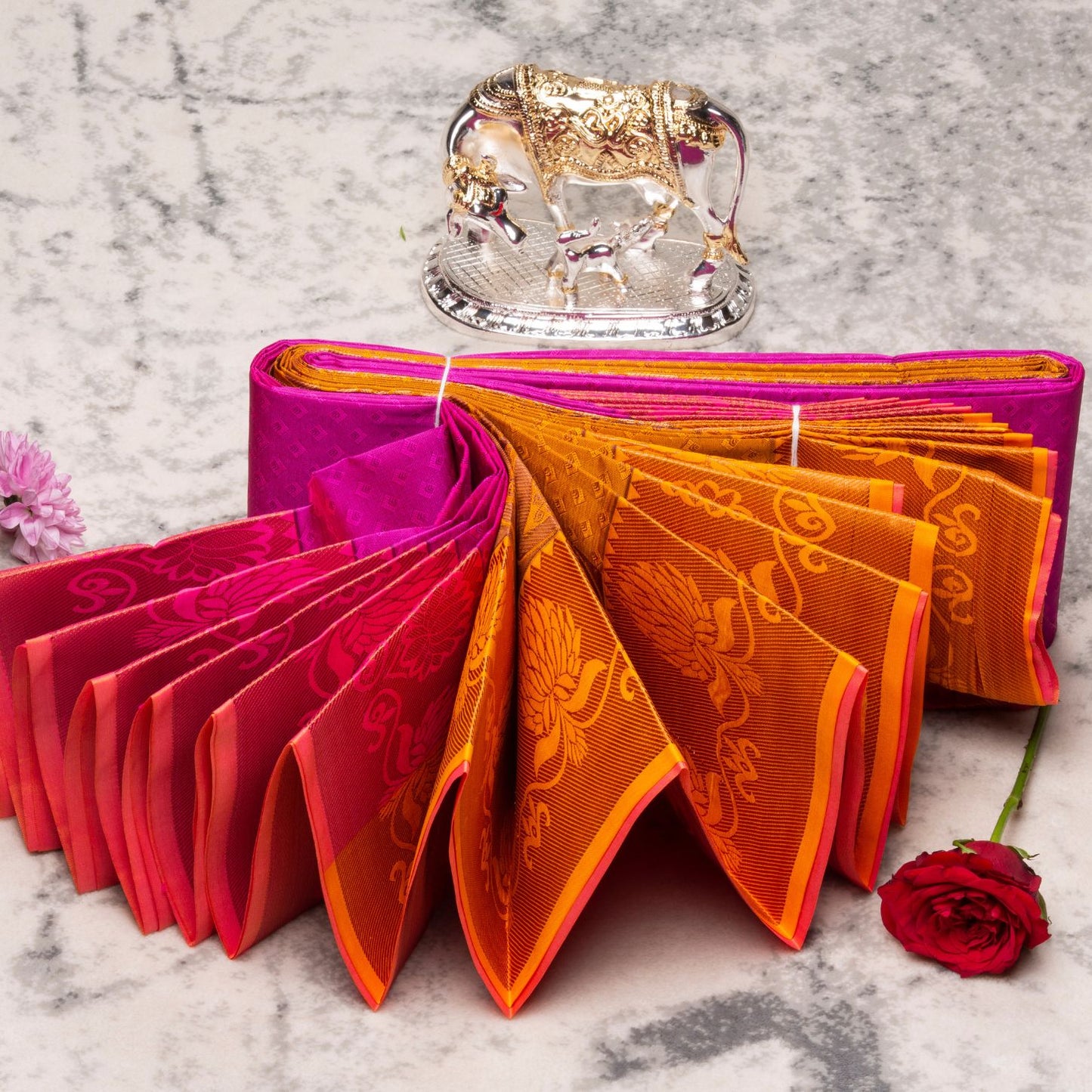 Kanchipuram Soft Barbie Pink Silk Saree | KA10002
