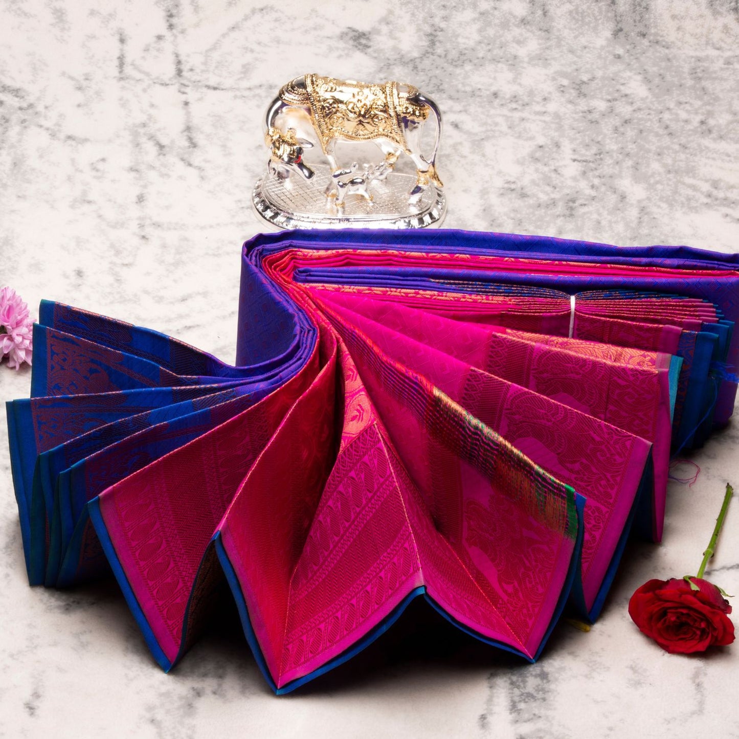 Kanchipuram Soft Chenese Purple Silk Saree | KA10009