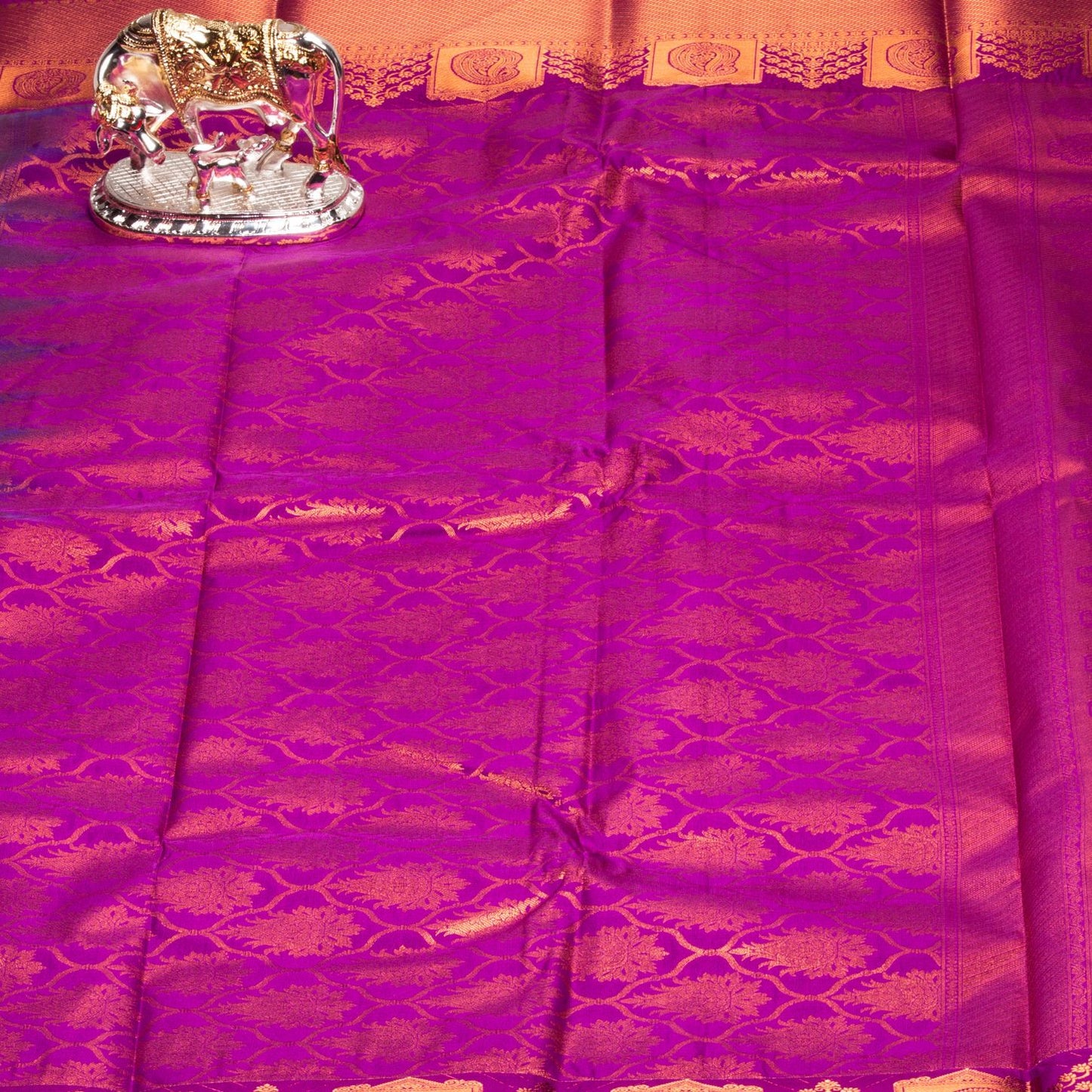 Kanchipuram Zary Sky Blue Silk Saree | KA10104