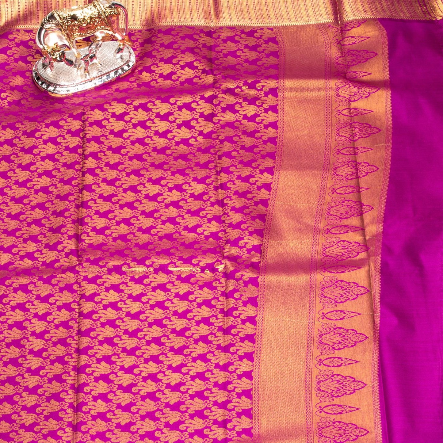 Kanchipuram Pure Apple Green Silk Saree | KA10166