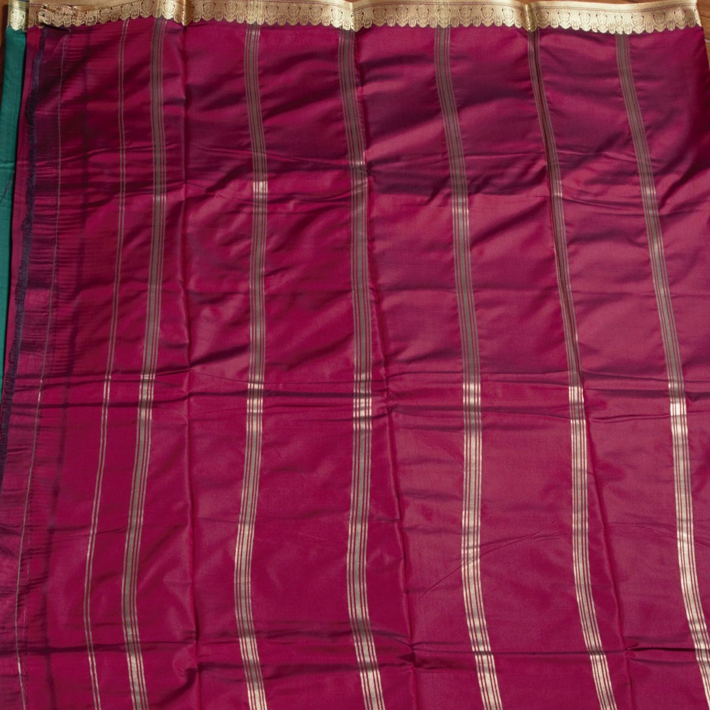 Kanchipuram Banarasi Medium Sea Green Silk Saree | KA10086