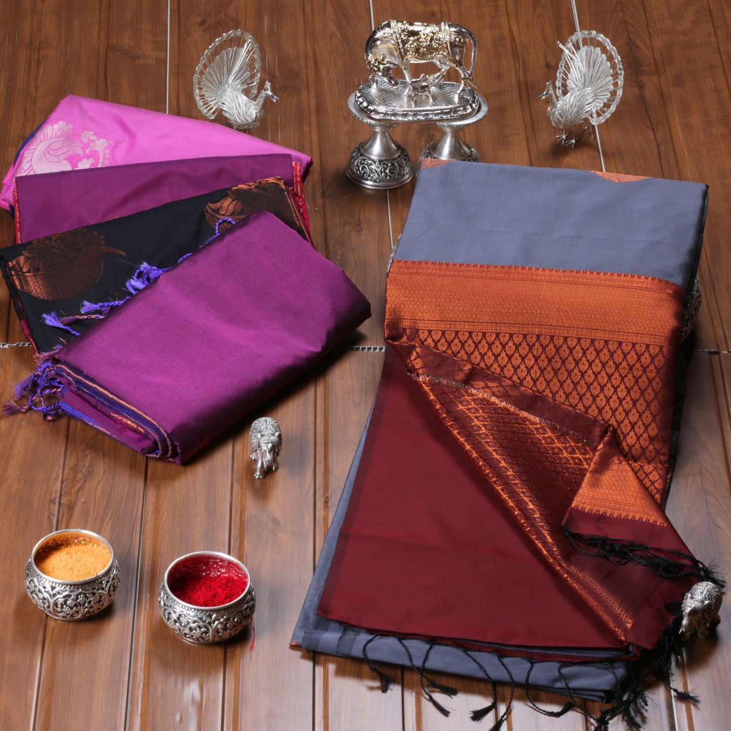 Kanchipuram Soft Royal Blue Silk Saree | KA10249