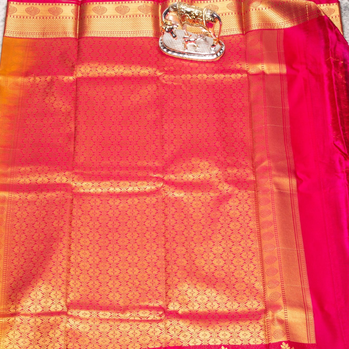 Kanchipuram Traditional Butter Yellow Silk Saree | KA10154
