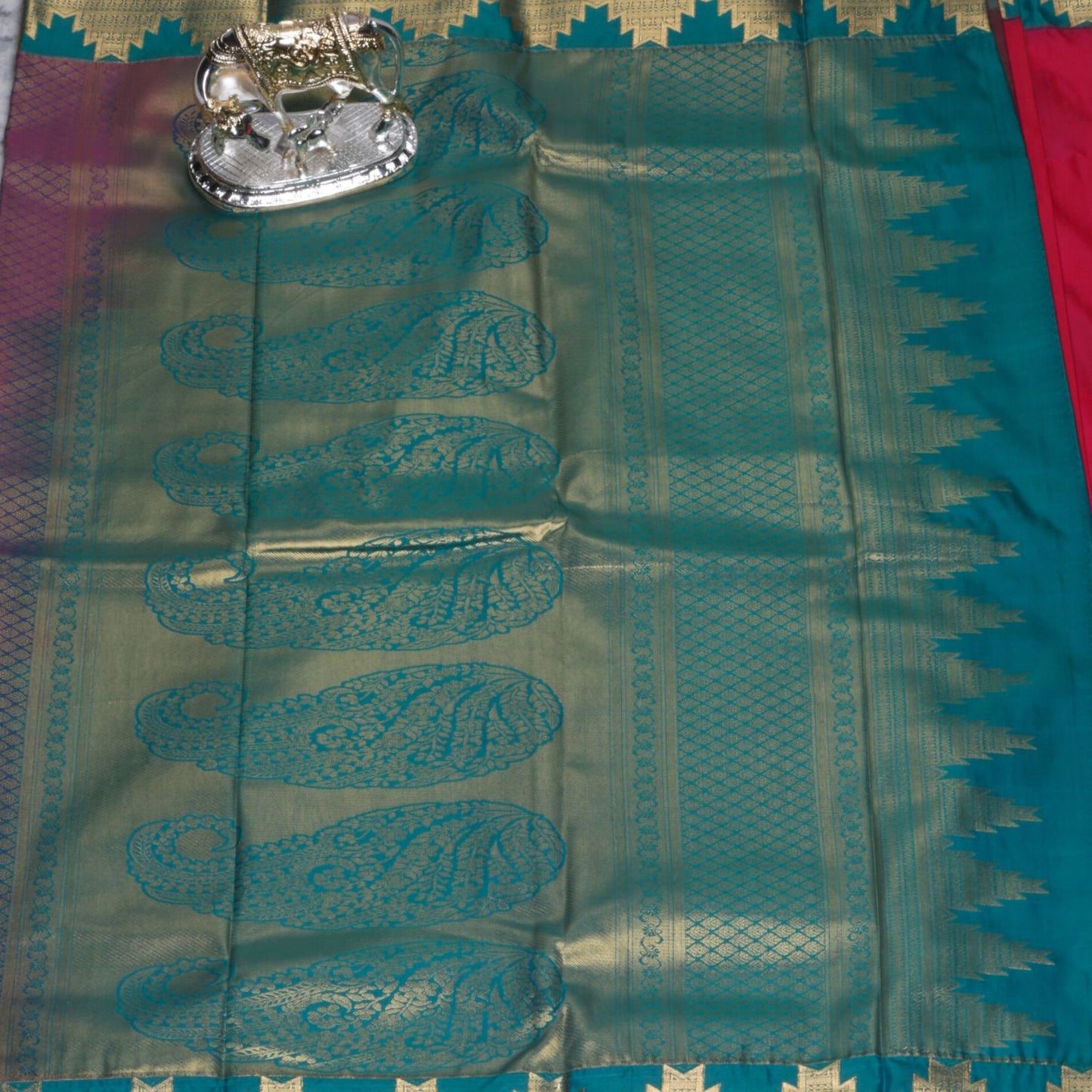 Kanchipuram Pure Barbie Pink Silk Saree | KA10132