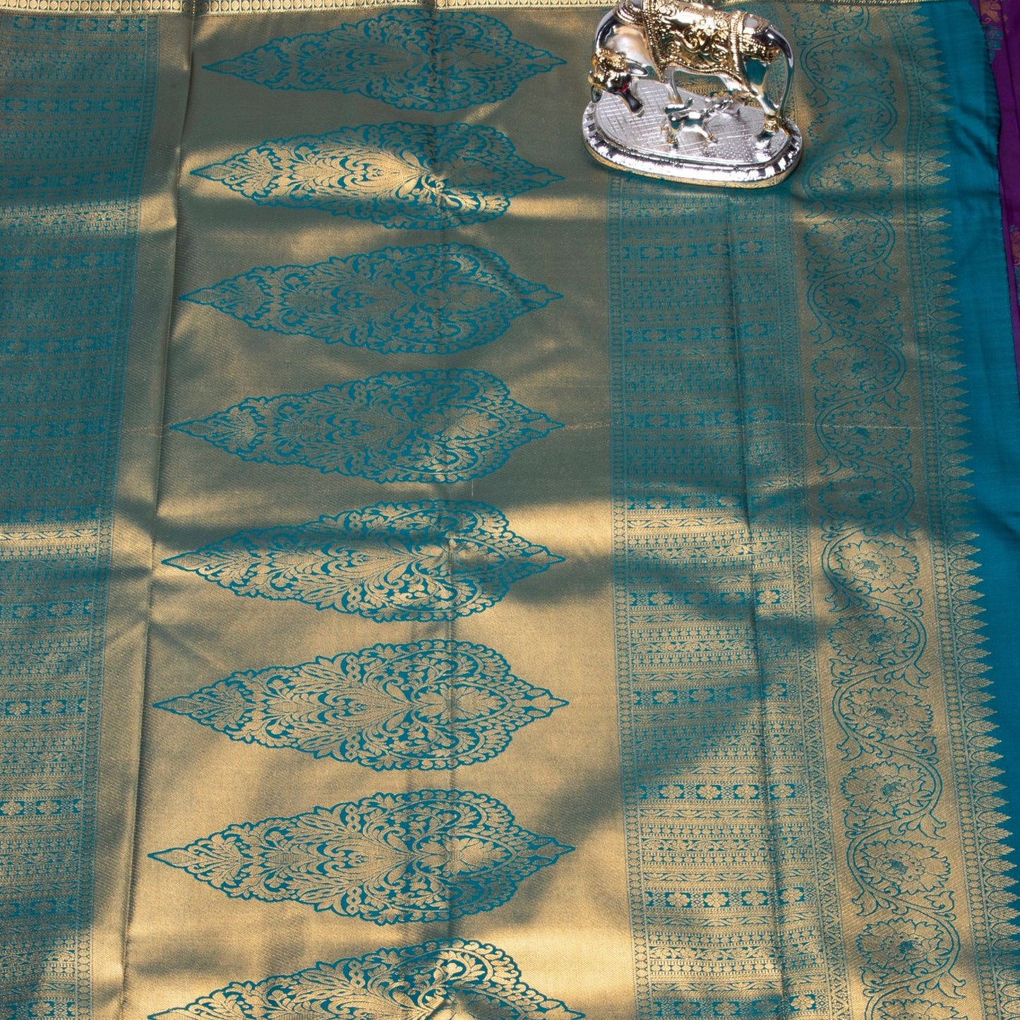 Kanchipuram Pure Chenese Purple Silk Saree | KA10161