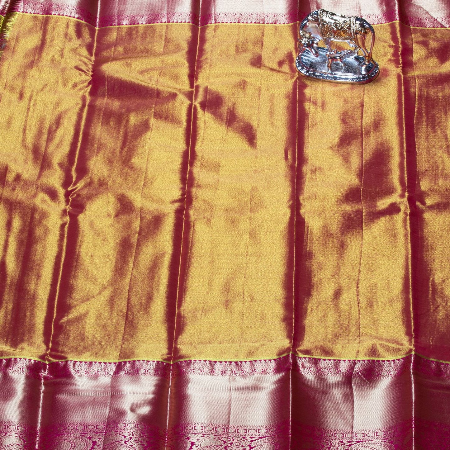 Kanchipuram Tissue Light Gold Silk Saree | KA10168