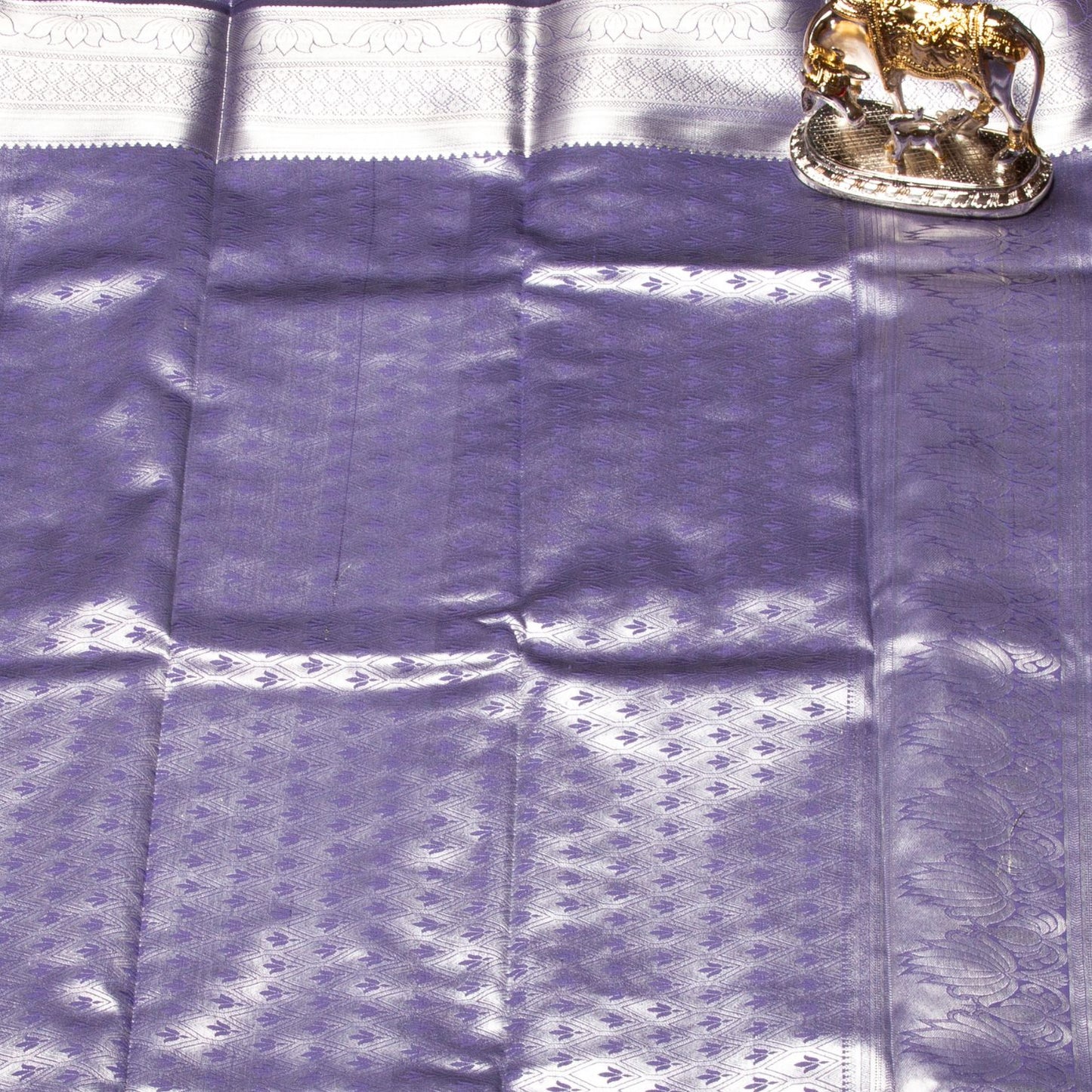 Silver Butta Lavender Silk Saree | KA10060