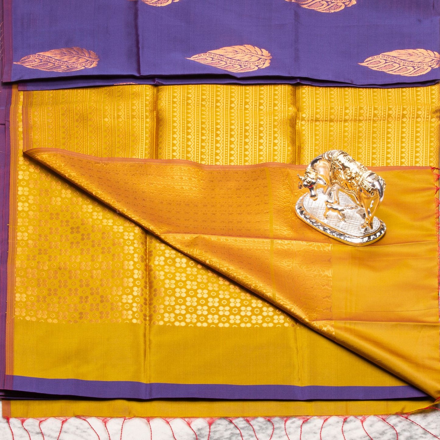 Kanchipuram Thread Cranberry Purple Silk Saree | KA10024