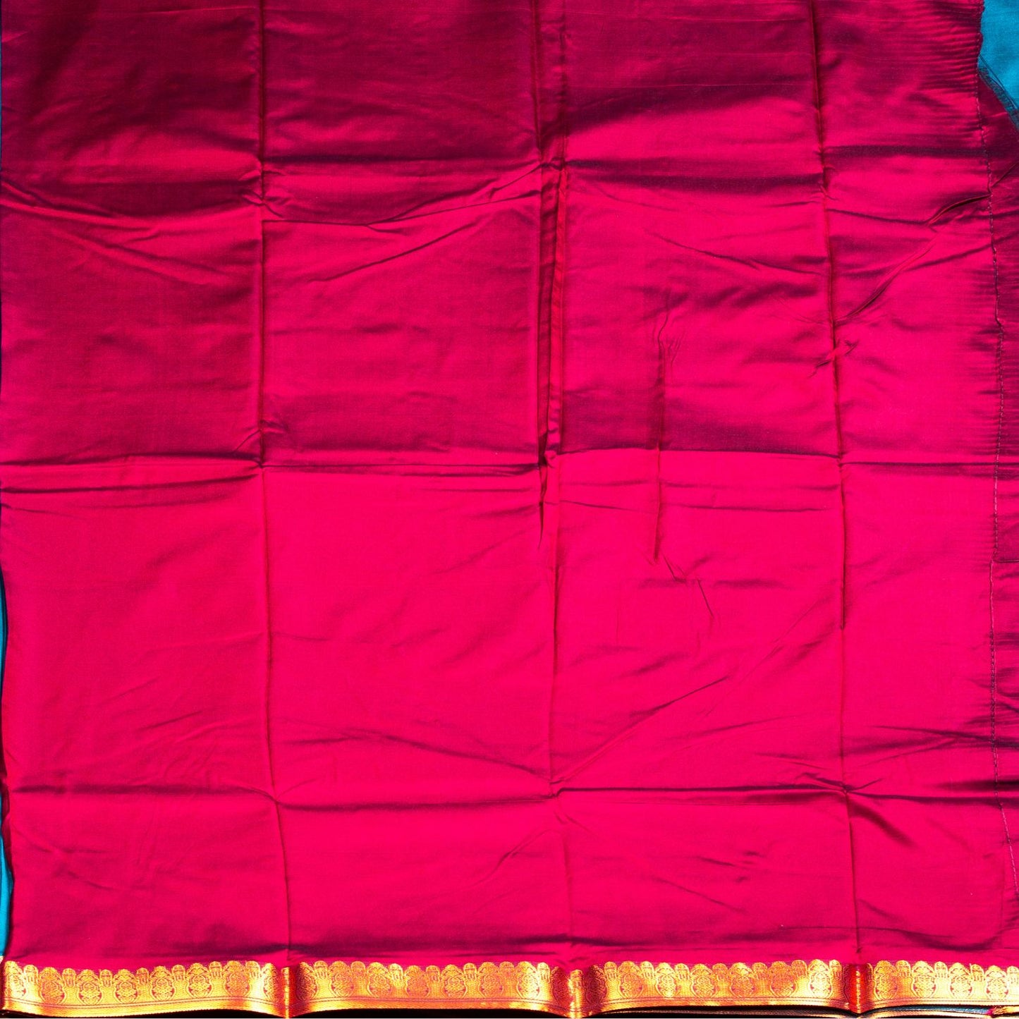 Kanchipuram Banarasi Dark Turquoise Silk Saree | KA10085