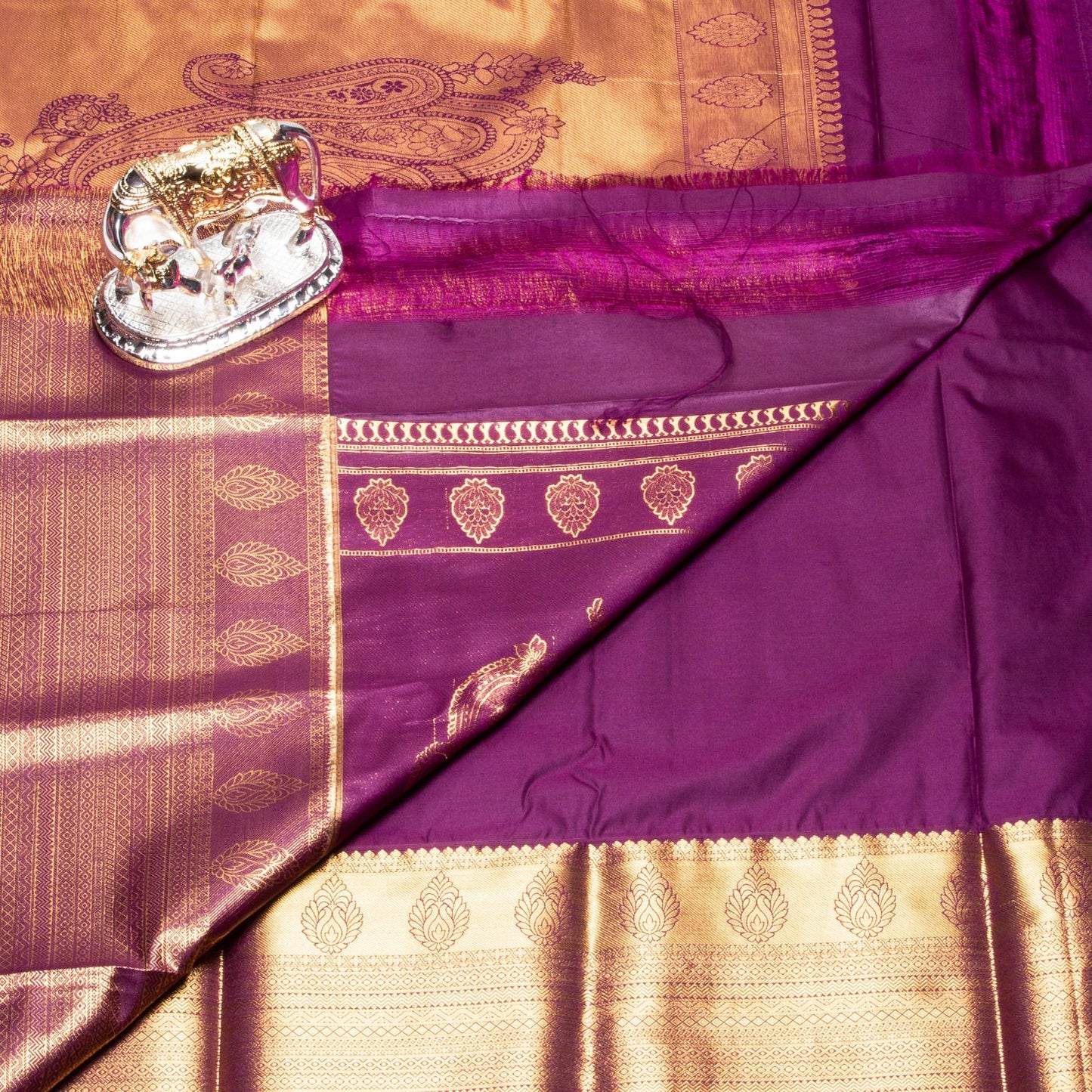 Kanchipuram Pure Sea Blue Silk Saree | KA10147