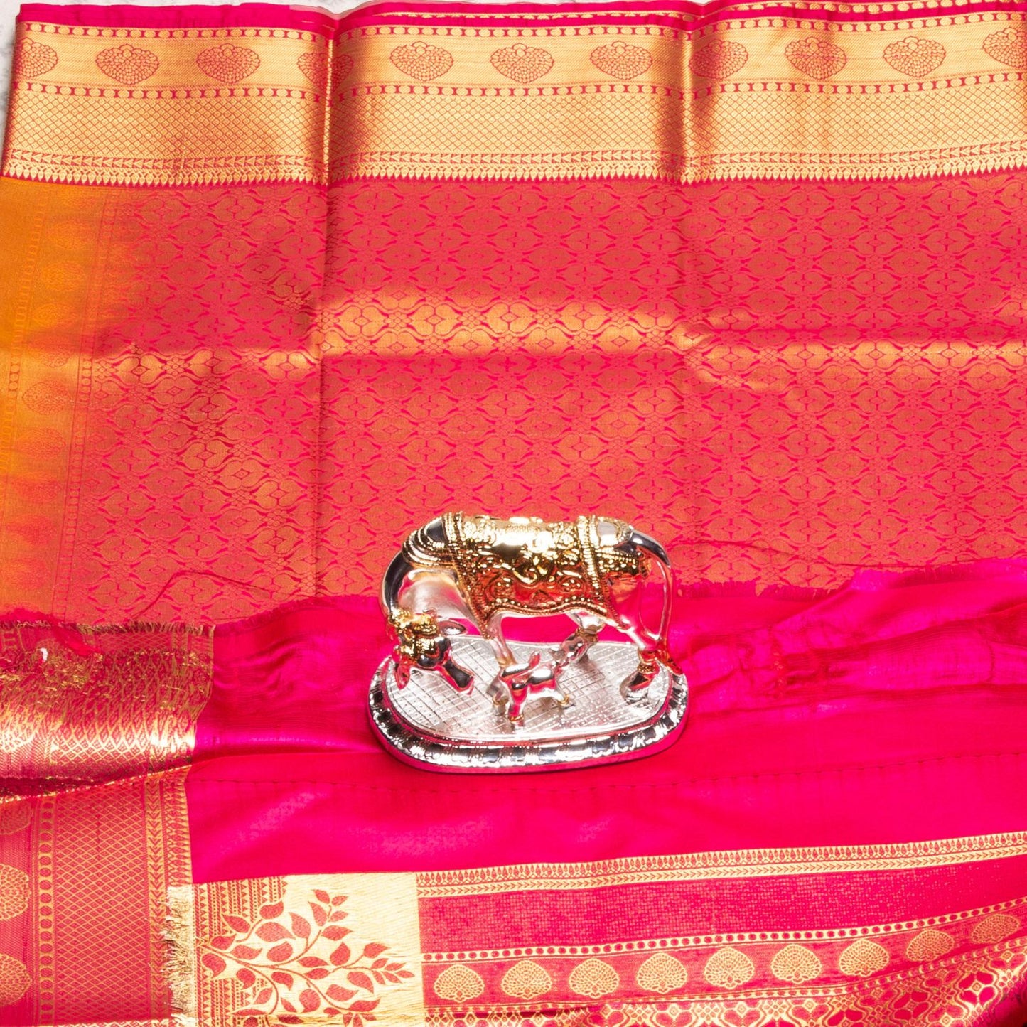 Kanchipuram Traditional Butter Yellow Silk Saree | KA10154