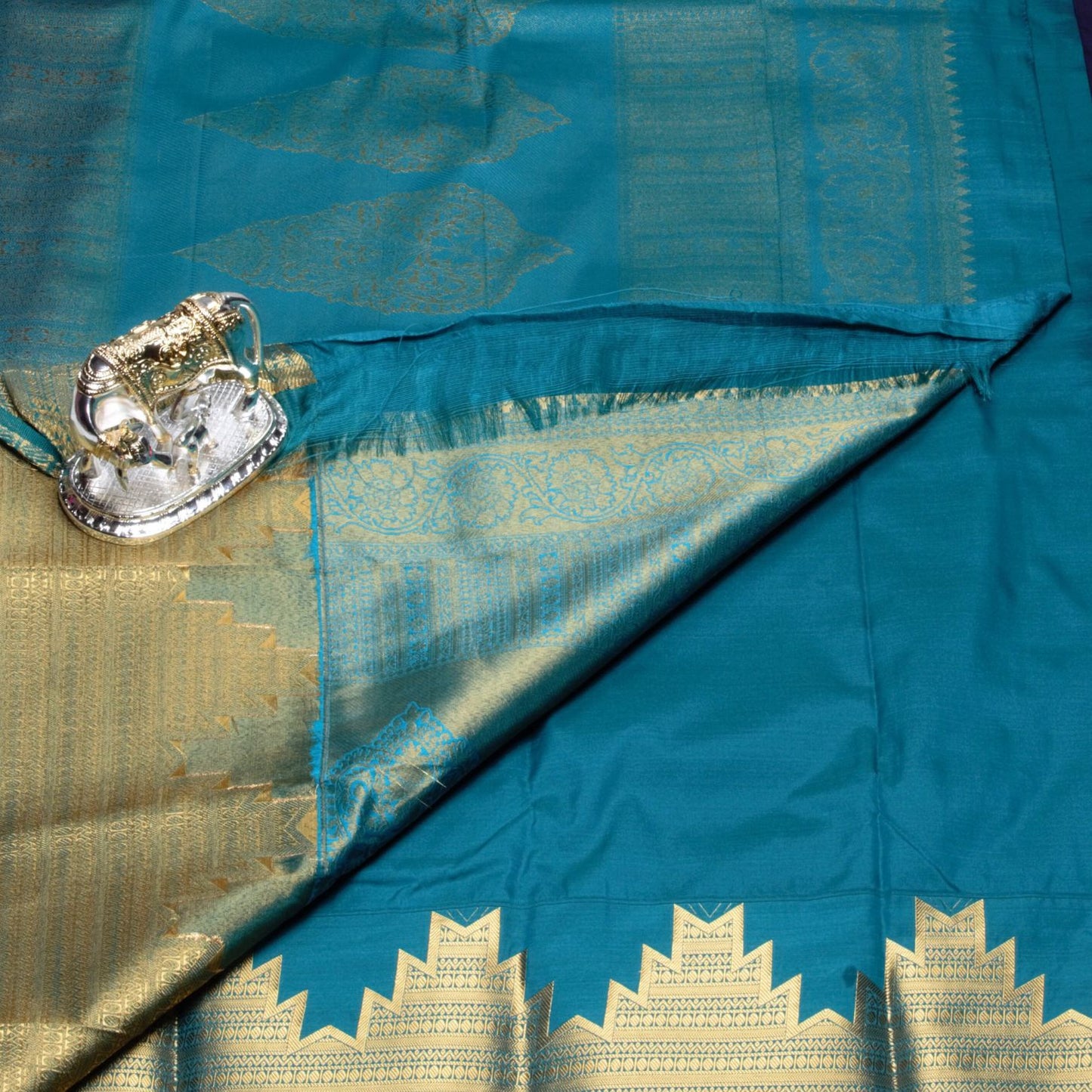 Kanchipuram Pure Indigo Silk Saree | KA10134