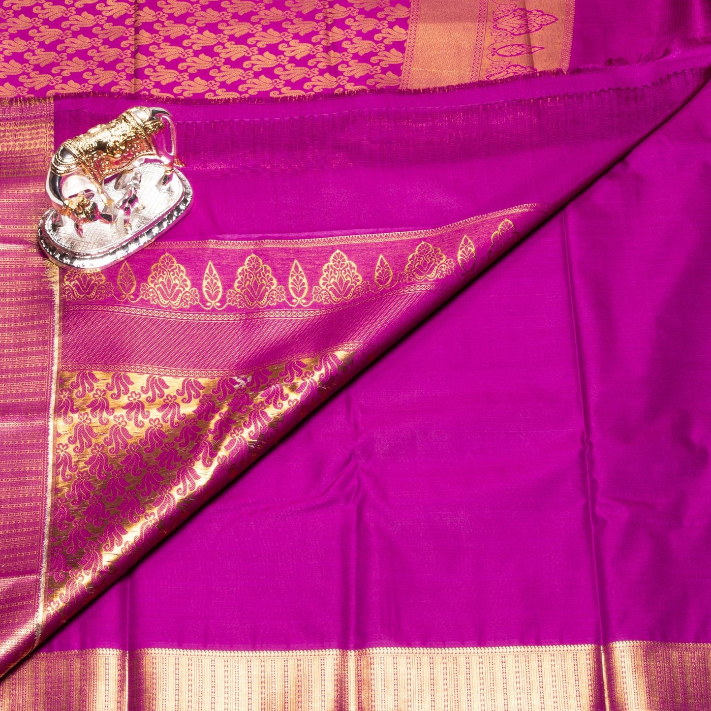 Kanchipuram Pure Apple Green Silk Saree | KA10166