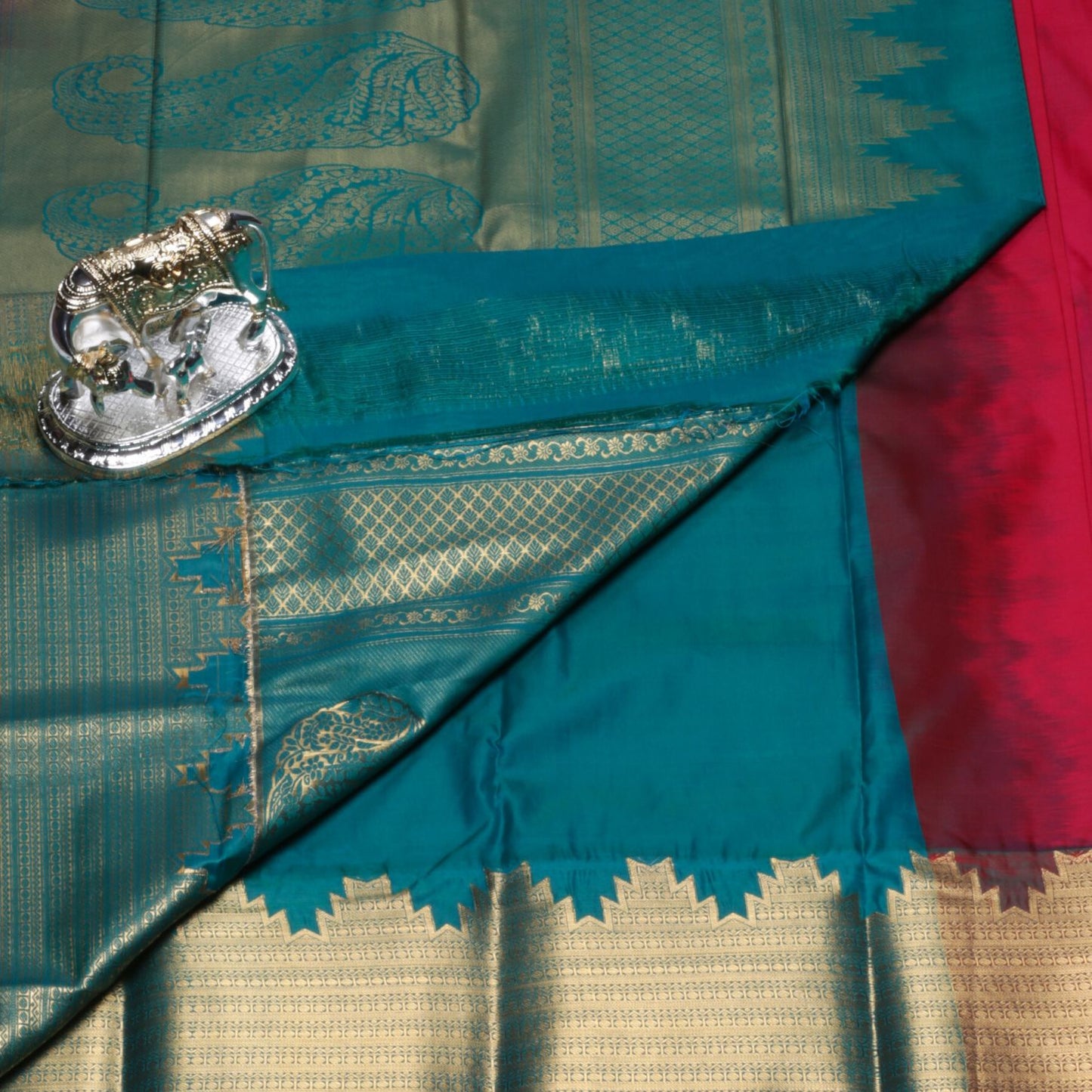 Kanchipuram Pure Barbie Pink Silk Saree | KA10132
