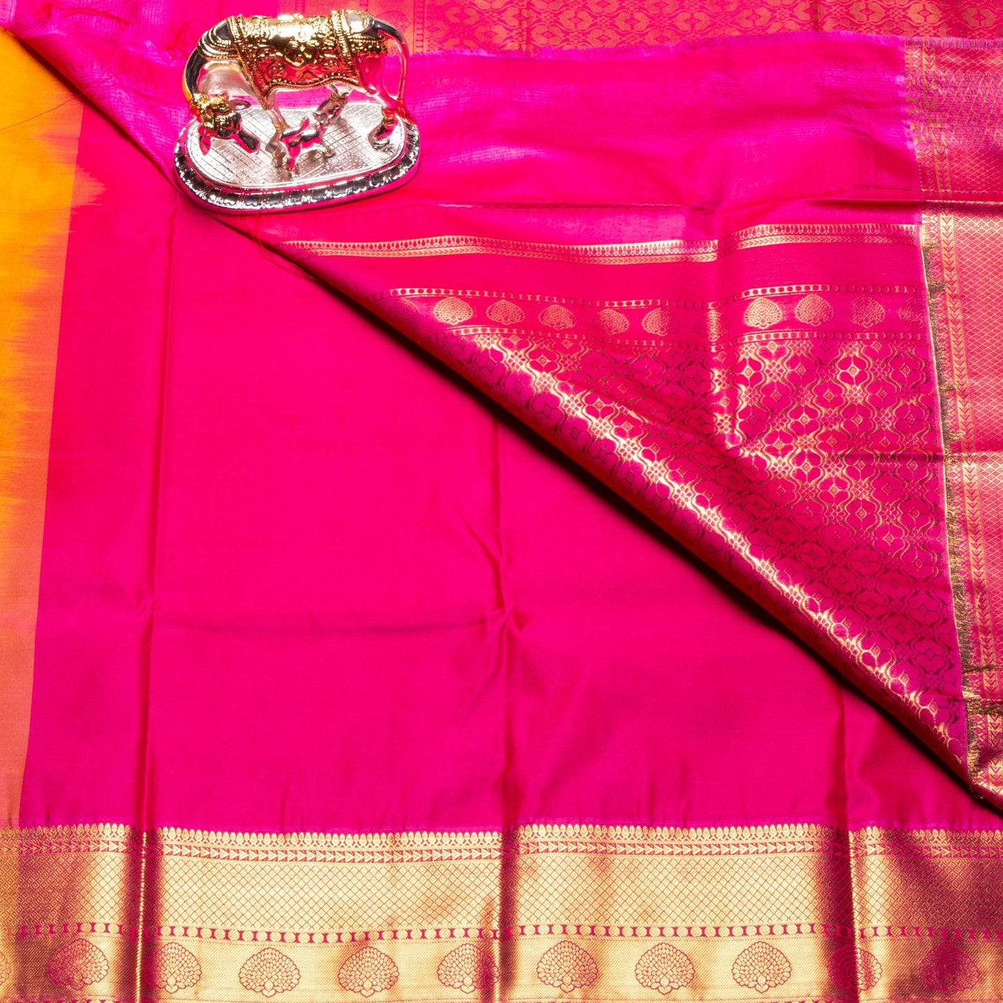 Kanchipuram Traditional Haladhi Silk Saree | KA10153