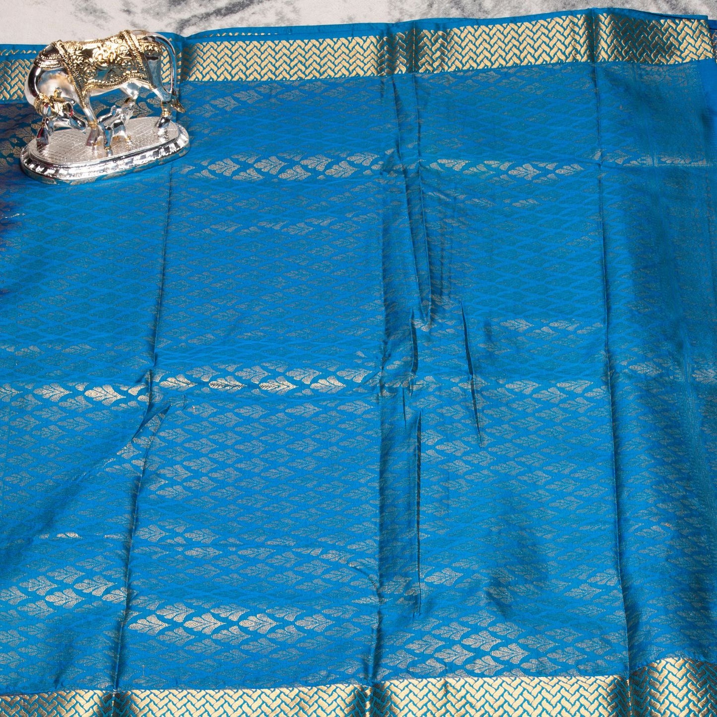 Kanchipuram Traditional Blue Silk Saree | KA10126