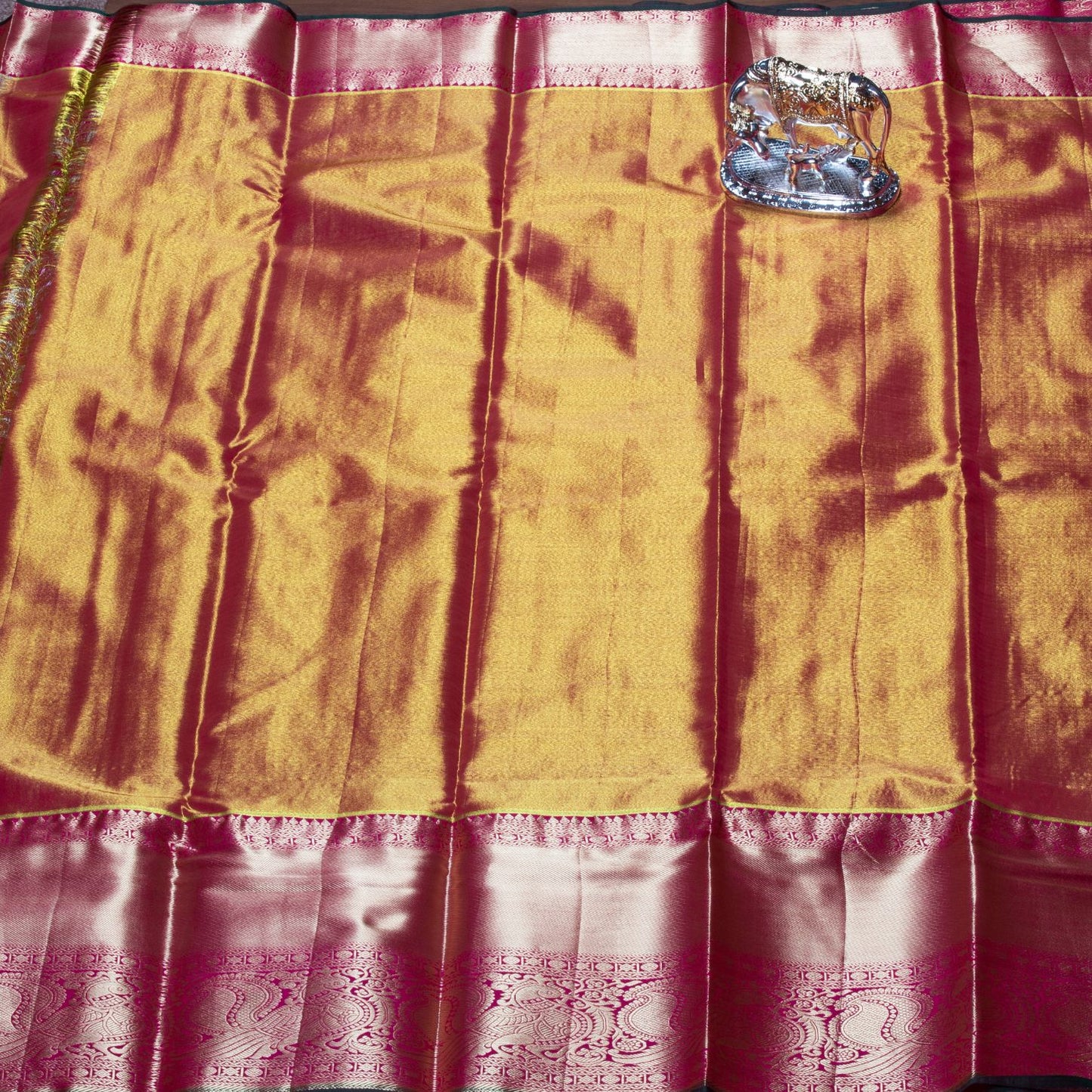 Kanchipuram Tissue Light Gold Silk Saree | KA10168