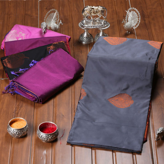 Kanchipuram Soft Royal Blue Silk Saree | KA10249