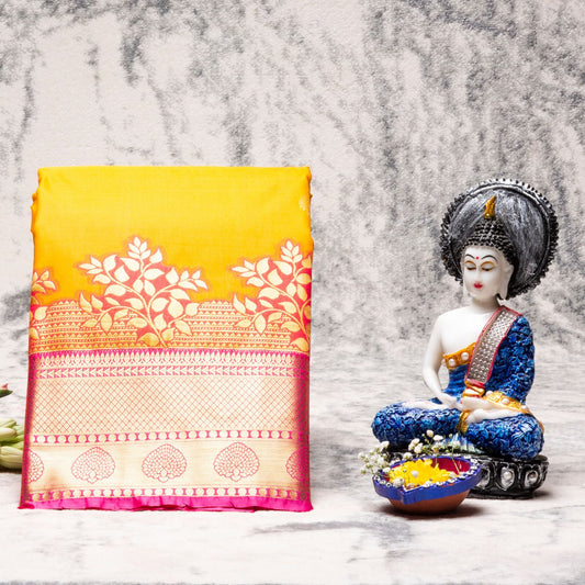Kanchipuram Traditional Haladhi Silk Saree | KA10153
