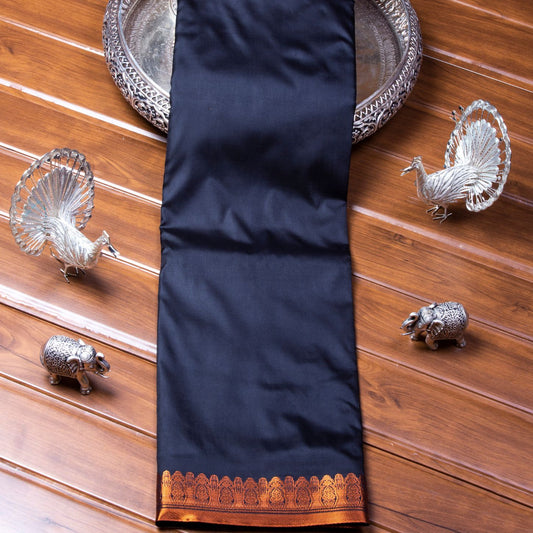 Kanchipuram Banarasi Lite Black Silk Saree | KA10081