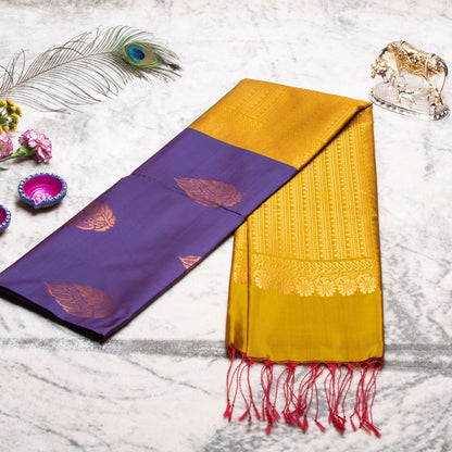 Kanchipuram Thread Cranberry Purple Silk Saree | KA10024