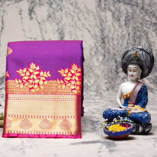 Kanchipuram Traditional Purple Silk Saree | KA10152