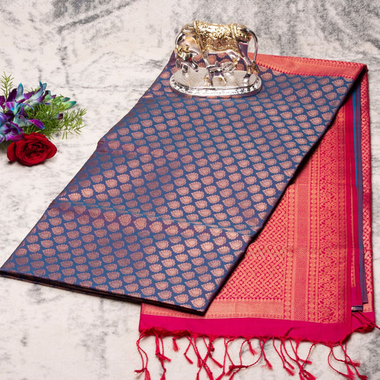 1000 Butta Blue Silk Saree | KA10071