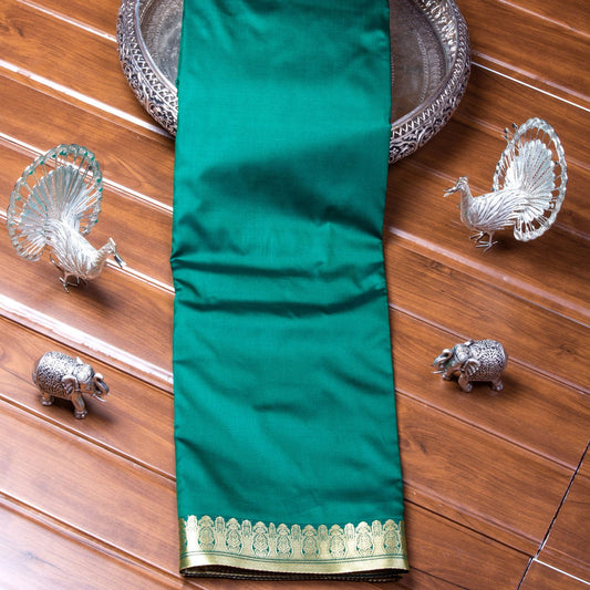 Kanchipuram Banarasi Sea Green Silk Saree | KA10087
