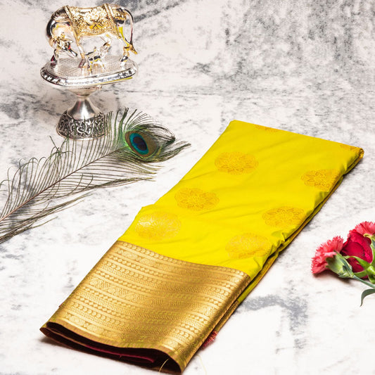 Kanchipuram Zary Lite Ovacado Silk Saree | KA10113