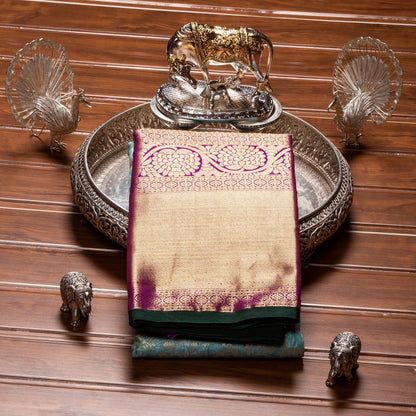 Kanchipuram Tissue Baby Blue Silk Saree | KA10172