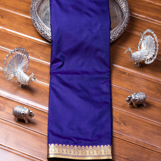 Kanchipuram Banarasi Navy Blue Silk Saree | KA10080