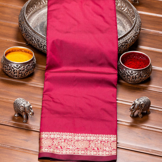 Kanchipuram Banarasi French Pink Silk Saree | KA10092