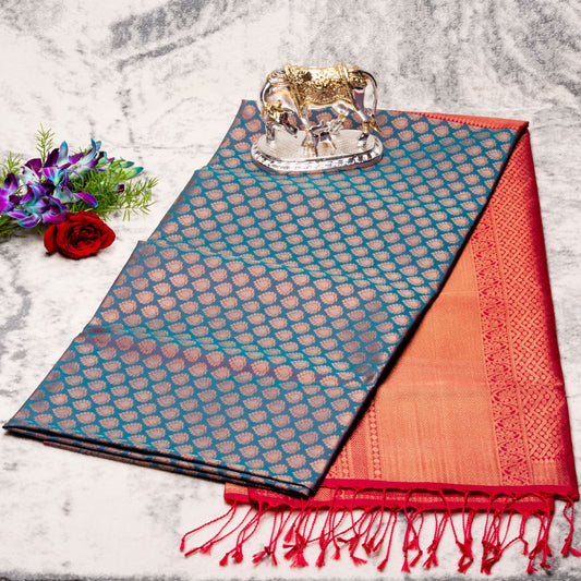 1000 Butta Rama Green Silk Saree | KA10077