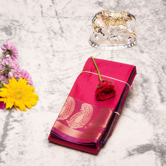 Kanchipuram Soft Violet Silk Saree | KA10010