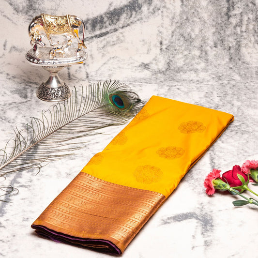 Kanchipuram Zary Haladhi Silk Saree | KA10114