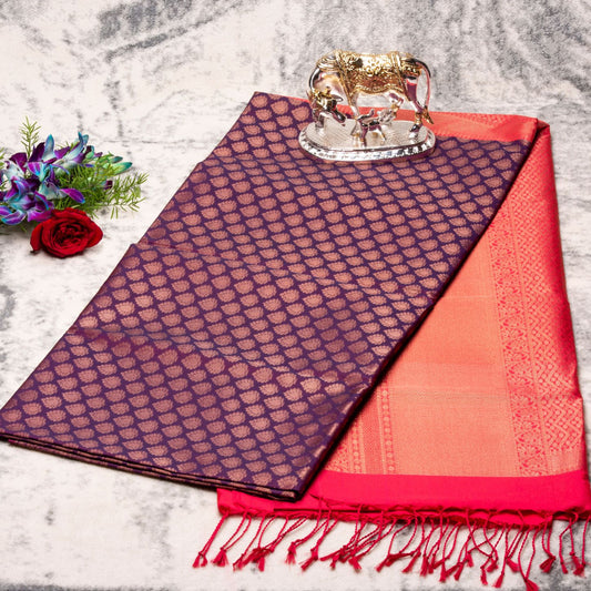 1000 Butta Purple Silk Saree | KA10073