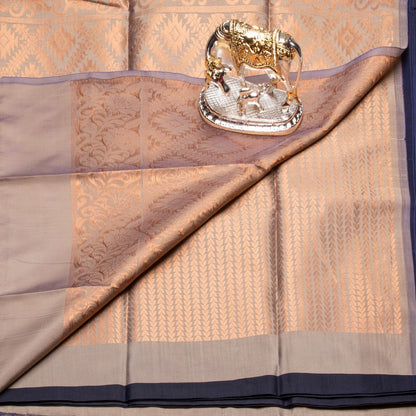 Kanchipuram Thread Midnight Blue Silk Saree | KA10026