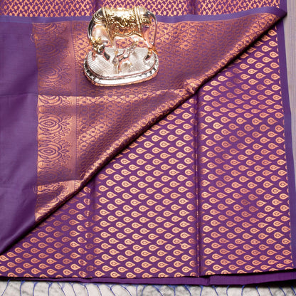 Kanchipuram Thread Lite Pearl Silk Saree | KA10025