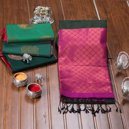 Kanchipuram Soft Green Silk Saree | KA10253