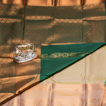 Kanchipuram Zary Tea Silk Saree | KA10141