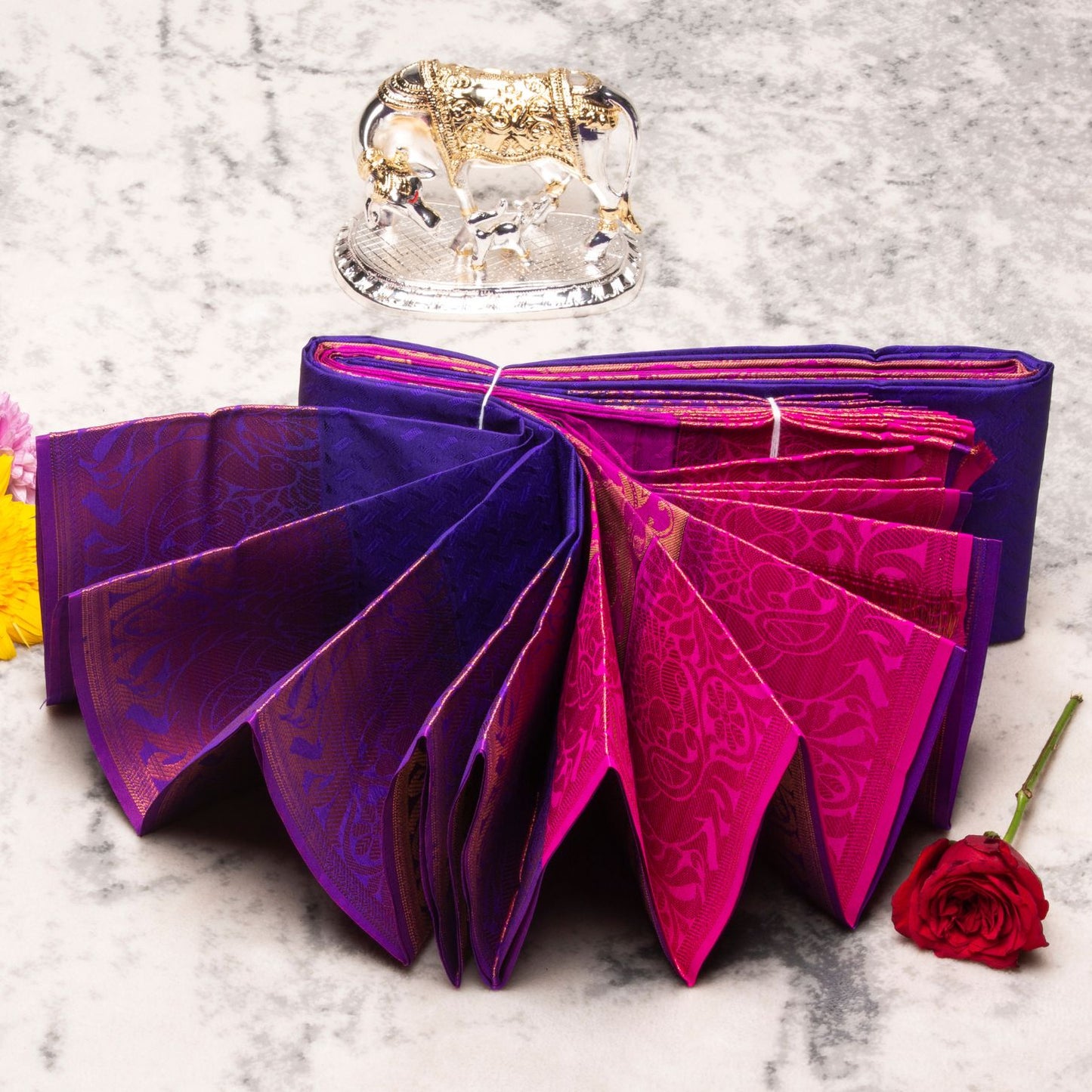 Kanchipuram Soft Rebecca Purple Silk Saree | KA10007